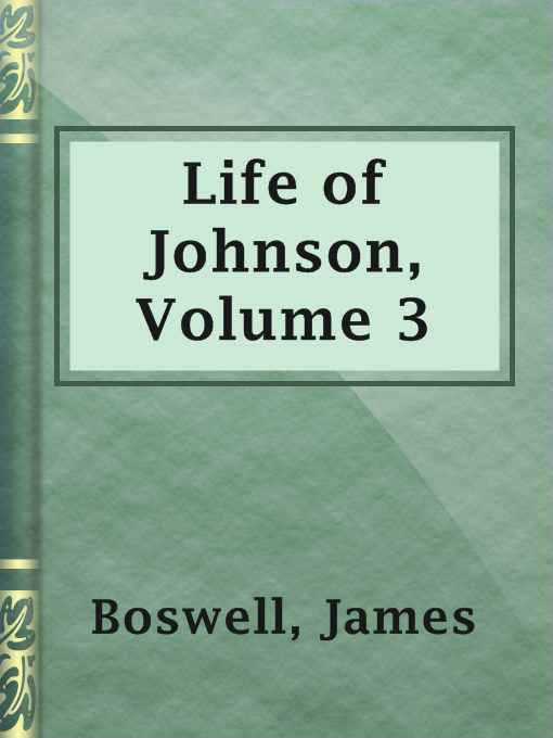 Cover image for Life of Johnson, Volume 3